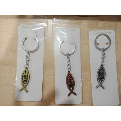 Fish Shape KeyChain ( In Jesus wording)